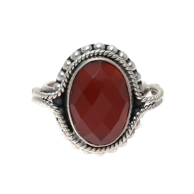 Carnelian Ring Artisan Crafted Sterling Silver Jewelry