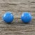 Magnesite stud earrings, 'Paradise Lagoon' - Handmade 925 Sterling Silver Magnesite Stud Earrings (image 2) thumbail