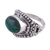 Malachite cocktail ring, 'Fanciful Green' - Malachite and Sterling Silver Cocktail Ring from India