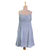 Sommerkleid aus Viskose - sommerkleid aus 100 % Viskose in Puderblau aus Indien