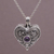 Amethyst heart locket necklace, 'Love Memento' - Heart Shaped Sterling Silver and Amethyst Locket Necklace (image 2) thumbail