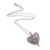 Amethyst heart locket necklace, 'Love Memento' - Heart Shaped Sterling Silver and Amethyst Locket Necklace thumbail