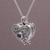 Amethyst heart locket necklace, 'Love Memento' - Heart Shaped Sterling Silver and Amethyst Locket Necklace (image 2b) thumbail