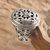 Sterling silver flower ring, 'Forest Blossom' - Floral Sterling Silver Signet Ring