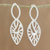 Sterling silver dangle earrings, 'Precious Gleam' - Leaf-Shaped Sterling Silver Dangle Earrings from Thailand