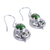 Peridot dangle earrings, 'Green Elegance' - Sterling Silver, Peridot, and Composite Turquoise Earrings