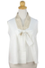 Cotton blouse, 'Relax in White' - Unique Thai Cotton Blouse Sleeveless Top