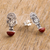 Jasper drop earrings, 'Tumi Style' - Tumi Ax Jasper Drop Earrings from Peru (image 2b) thumbail