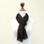 100% alpaca scarf, 'Elegant Ebony' - Black Hand Made Finest Alpaca Wool Scarf (image 2) thumbail