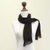 100% alpaca scarf, 'Elegant Ebony' - Black Hand Made Finest Alpaca Wool Scarf (image 2b) thumbail