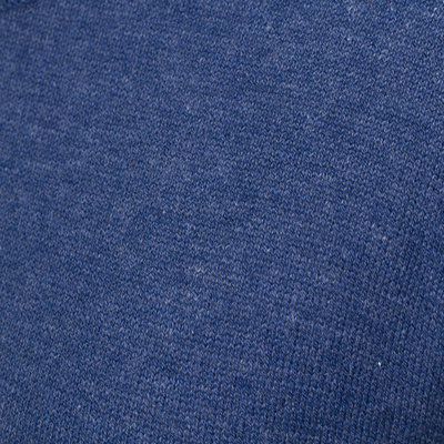 Cotton blend pullover, 'Royal Blue Versatility' - Knit Cotton Blend Pullover in Solid Royal Blue from Peru