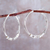 Sterling silver hoop earrings, 'In Motion' - Contemporary Handcrafted Sterling Silver Hoop Earrings thumbail