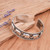 Sterling silver cuff bracelet, 'Grand Elephant Parade' - Artisan Crafted Sterling Silver Elephant Cuff Bracelet (image 2) thumbail