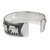 Sterling silver cuff bracelet, 'Grand Elephant Parade' - Artisan Crafted Sterling Silver Elephant Cuff Bracelet (image 2c) thumbail
