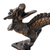 Brass door handle, 'Dragon Passage' - Antiqued Indian Dragon Door Handle in Copper Plated Brass (image 2b) thumbail