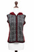 Alpaca hooded vest, 'Floral Glory' - Peruvian Artisan Crafted 100% Alpaca Hooded Floral Vest