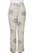 Block print cotton pants, 'Mumbai Muse' - Hand Block Printed Ivory Cotton Pants (image 2a) thumbail