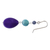 Jade and apatite dangle earrings, 'Springtime Colors' - Brazilian Purple Jade & Aqua Apatite Dangle Earrings