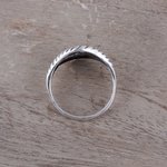 Sterling silver cocktail ring, 'Intertwined Elegance' - Woven Motif Sterling Silver Cocktail Ring from India