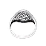 Sterling silver cocktail ring, 'Intertwined Elegance' - Woven Motif Sterling Silver Cocktail Ring from India