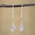Rainbow moonstone dangle earrings, 'Trendy Luster' - Rainbow Moonstone and Sterling Silver Dangle Earrings (image 2) thumbail