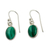 Malachite dangle earrings, 'Verdant Paths' - Silver and Malachite Earrings Crafted in India thumbail