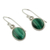 Malachite dangle earrings, 'Verdant Paths' - Silver and Malachite Earrings Crafted in India