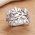 Sterling silver band ring, 'Rice Stalks' - Rice Stalk Sterling Silver Band Ring (image 2b) thumbail