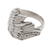 Sterling silver band ring, 'Wing Feathers' - Sterling Silver Wing Band Ring from Bali (image 2d) thumbail