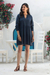 Babydoll-Kleid aus Baumwolle, „Midnight Mischief“ – Marineblaues kurzes Babydoll-Kleid aus Baumwolle