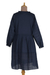 Cotton babydoll dress, 'Midnight Mischief' - Navy Blue Cotton Short Babydoll Dress (image 2c) thumbail