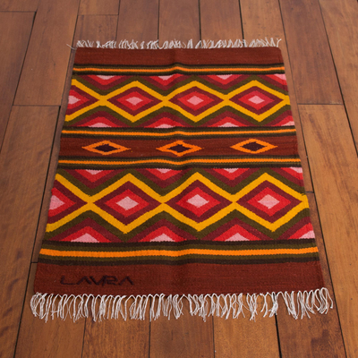 Wool rug, Diamonds (2x2.5)