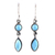 Larimar dangle earrings, 'Sky Bliss' - Natural Larimar Dangle Earrings from Thailand thumbail