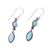 Larimar dangle earrings, 'Sky Bliss' - Natural Larimar Dangle Earrings from Thailand (image 2c) thumbail