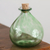 Handblown recycled glass jar, 'Verdant Potion' - Handblown Recycled Glass Jar from Mexico