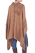Alpaca blend reversible poncho, 'Heritage' - Hand Crafted Women's Alpaca Wool Patterned Poncho