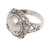 Cultured mabe pearl cocktail ring, 'White Lunar' - Mabe Pearl and Sterling Silver Floral Motif Cocktail Ring (image 2b) thumbail