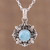 Larimar pendant necklace, 'Ethereal Eden' - Larimar and Sterling Silver Pendant Necklace from India