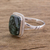 Jade cocktail ring, 'Maya Forest Princess' - Sterling Silver Cocktail Jade Ring (image 2b) thumbail