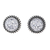 Drusy quartz stud earrings, 'Round Sparkle' - Sterling Silver Round White Drusy Quartz Stud Earrings
