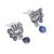 Lapis lazuli dangle earrings, 'Serenity Dove' - Floral Dove Lapis Lazuli Dangle Earrings from Mexico (image 2c) thumbail