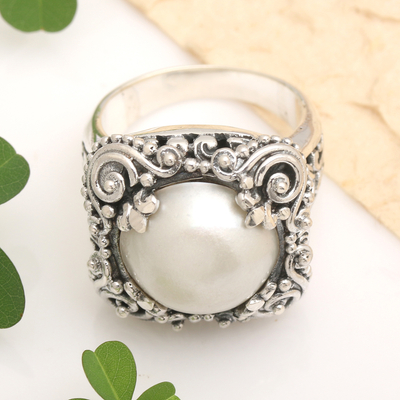 Cultured pearl cocktail ring, Spirit of the Moon