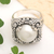Cultured pearl cocktail ring, 'Spirit of the Moon' - Modern Balinese Cultured Pearl Ring in Sterling Silver thumbail