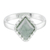 Jade cocktail ring, 'Apple Green Diamond' - Sterling Silver Ring with an Apple Green Jade Diamond