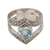 Blue topaz cocktail ring, 'Grace and Charm in Blue' - Bezel-Set Blue Topaz and Sterling Silver Cocktail Ring
