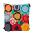 Cotton cushion cover, 'Flowers of the World' - Multicolored Floral Motif Cotton Cushion Cover from Brazil