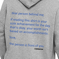 Heather grey unisex „dear person“ your achievement kapuzenpullover – heather grey unisex plüsch-schwamm-fleece-hoodie