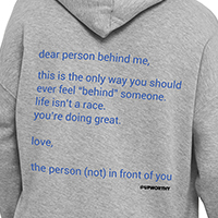 Heather grey unisex 'dear person' not a race hoodie - Heather Gray Unisex Plush Sponge Fleece Hoodie