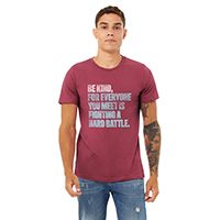 Citas para vivir por 'Be Kind' Camiseta unisex, Heather Raspberry - Heather Raspberry Camiseta unisex Supersuave Algodón/Poliéster 