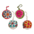Wool ornaments, 'Flowering Festivity' (set of 4) - Floral Crocheted Wool Ornaments from Peru (Set of 4)